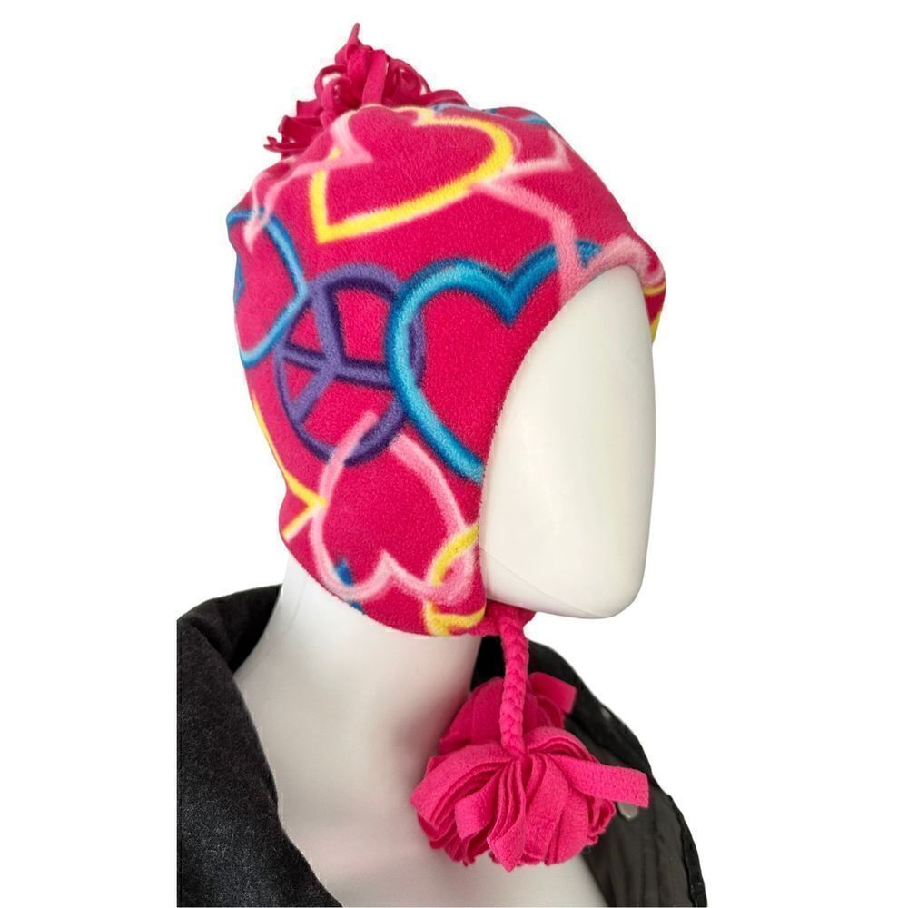 Girls Fleece Peruvian Hat, Size:4-7